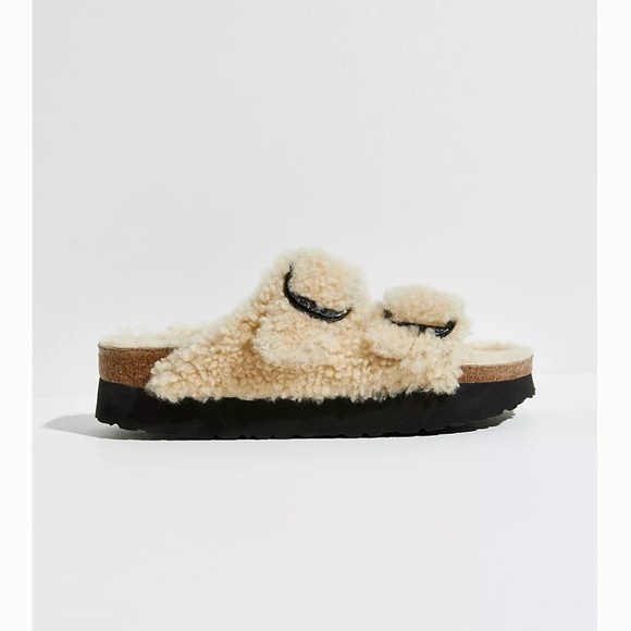 Birkenstock Arizona Big Buckle Teddy Shearling Sandals - Picture 3 of 13